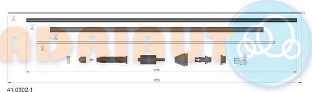 Трос газа Adriauto. Артикул 41.0302.1