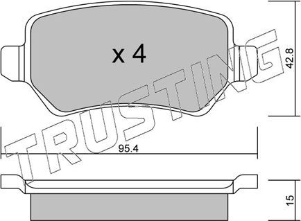 Тормозные колодки Trusting. Артикул 558.1