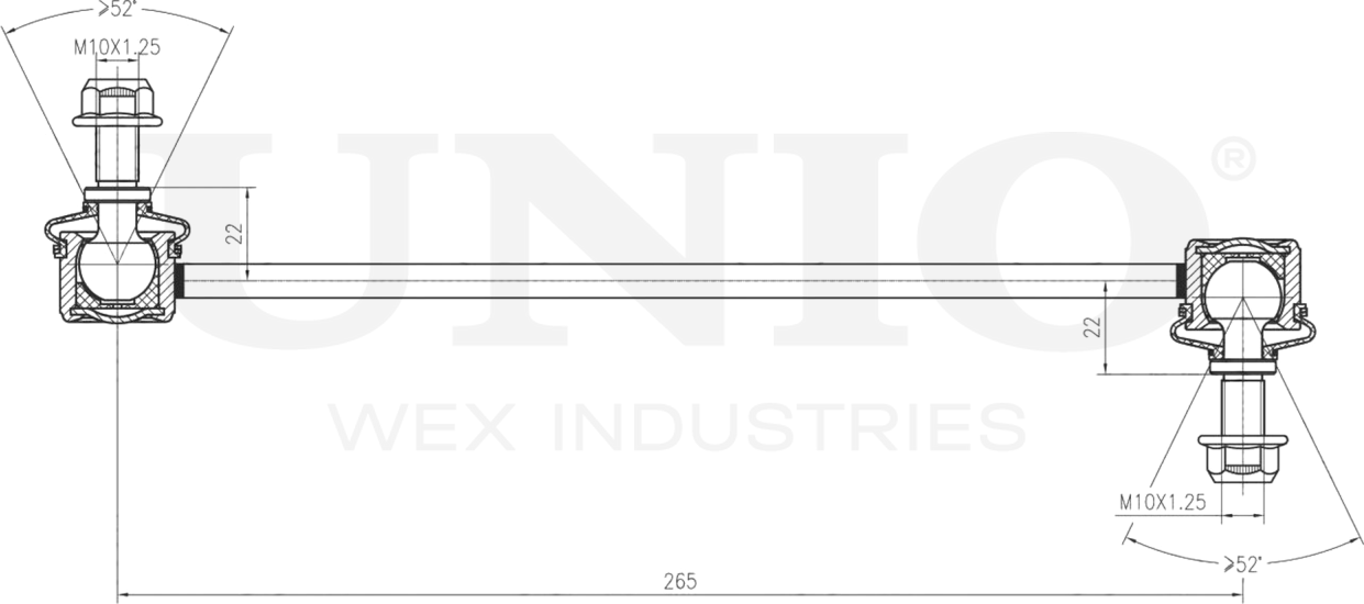 Тяга/стойка стабилизатора (Unio). Артикул SSP-50065
