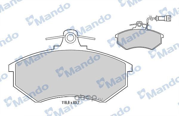 Колодки тормозные дисковые перед (Mando). Артикул MBF015091