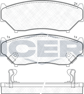 Тормозные колодки Icer. Артикул 141096