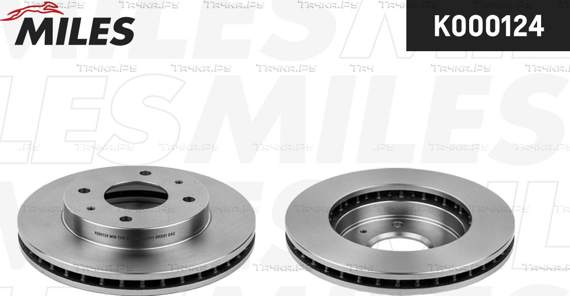 Тормозной диск Miles передний для Mitsubishi Carisma I 1995-2000. Артикул K000124