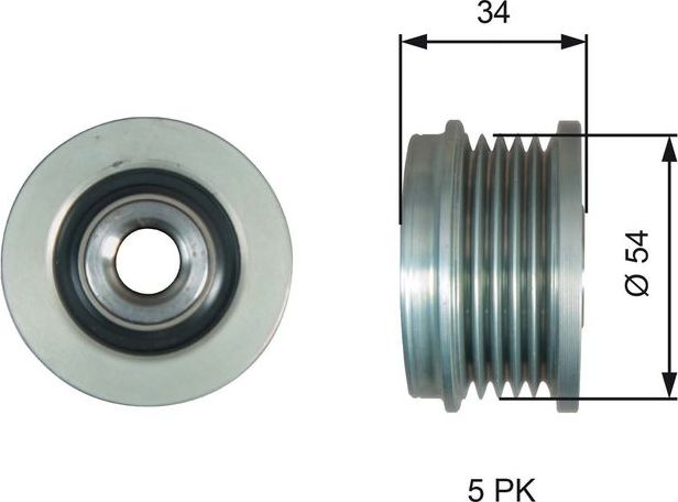 Муфта генератора обгонная Gates DriveAlign™ для Opel Corsa D 2009-2014. Артикул OAP7220