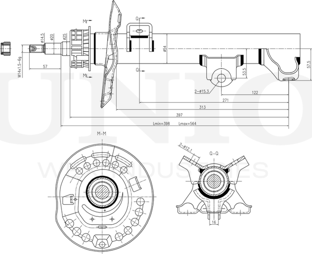 Амортизатор подвески (Unio). Артикул SAB-10781