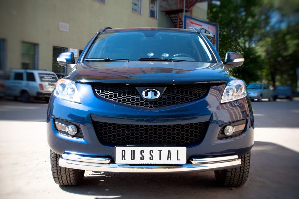 Защита RusStal переднего бампера d76/42 (дуга) для Great Wall Hover H5 2011-2016. Артикул GH5Z-000570