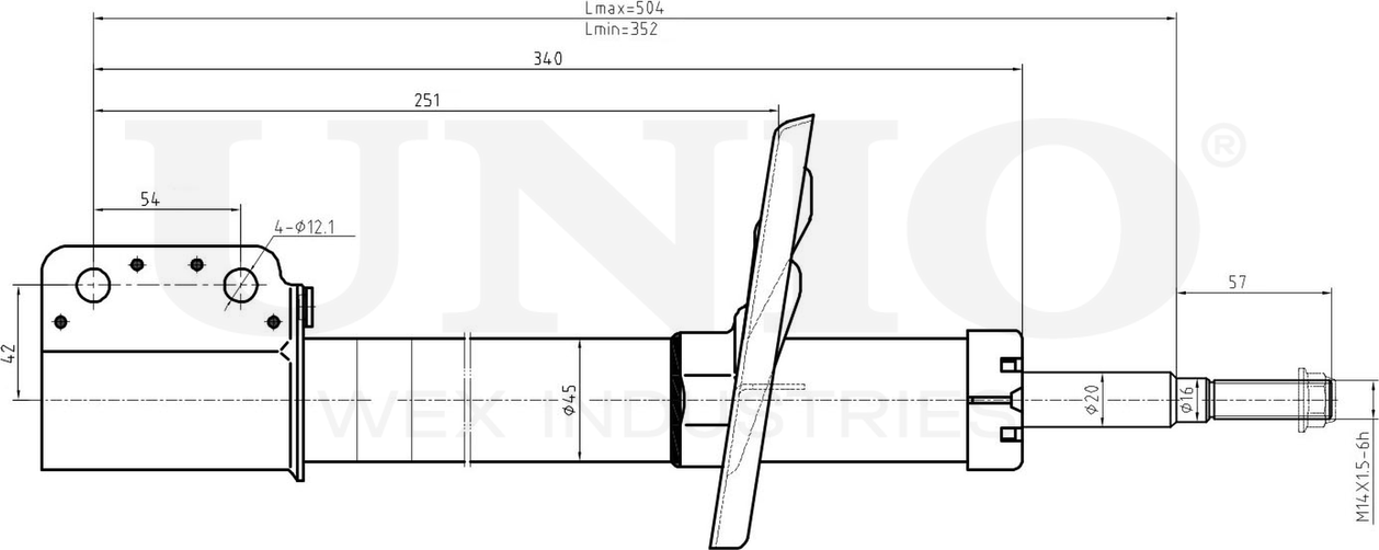 Амортизатор подвески (Unio). Артикул SAB-10714