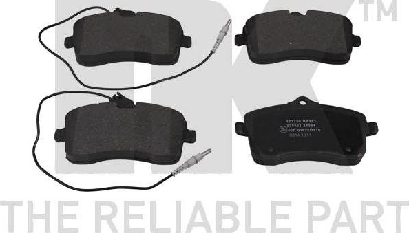 Тормозные колодки NK. Артикул 223750