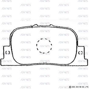 Тормозные колодки Advics задние для Geely FC (Vision) 2006-2012. Артикул SN672