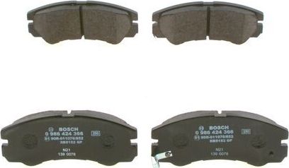Тормозные колодки Bosch. Артикул 0 986 424 366