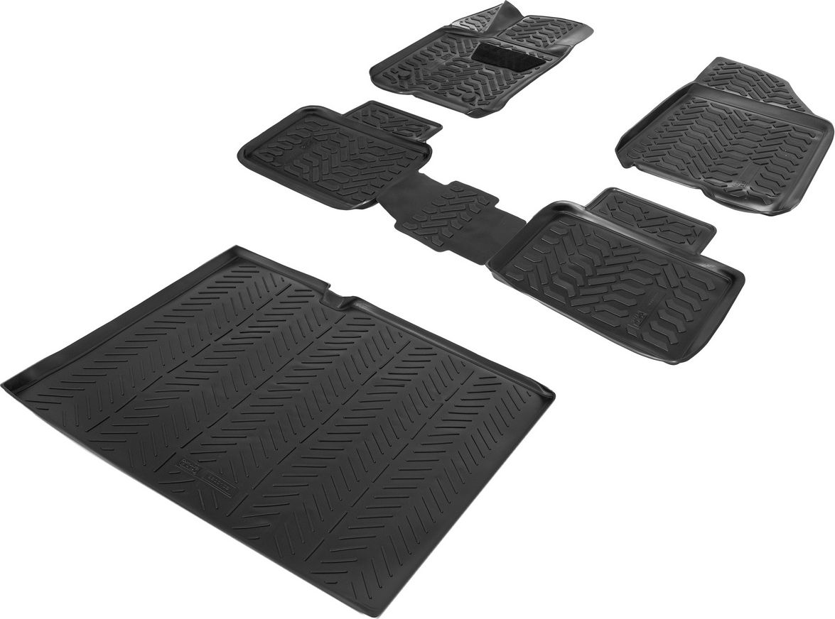 Коврики AutoFlex для салона и багажника Lada Vesta, Vesta Cross универсал (багажник без фальш пола) 2015-2026. Артикул K9600101-3