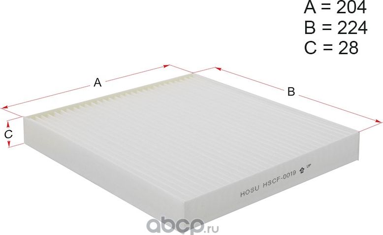 Фильтр салона HYUNDAI SOLARIS 17-/TUCSON/CRETA/KIA SPORTAGE 15 (Hosu). Артикул HSCF0019