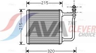 Радиатор отопителя (печки) AVA. Артикул MSA6451