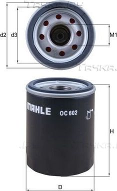 Масляный фильтр Mahle для Land Rover Discovery III 2004-2009. Артикул OC 602