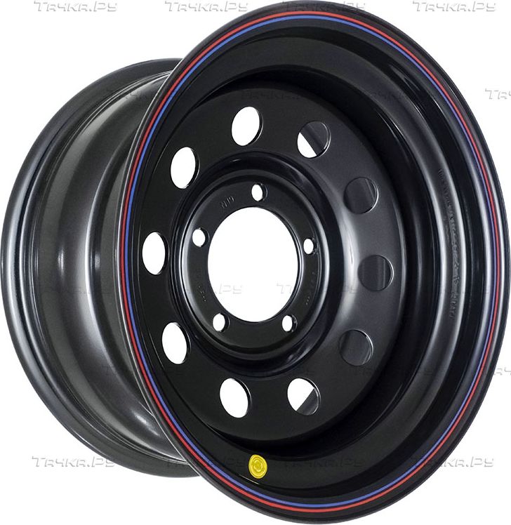 Колёсный диск OFF-ROAD Wheels усиленный стальной черный 5x139,7 8xR16 d110 ET-3 для УАЗ Хантер 2003-2026. Артикул 1680-53910BL-3