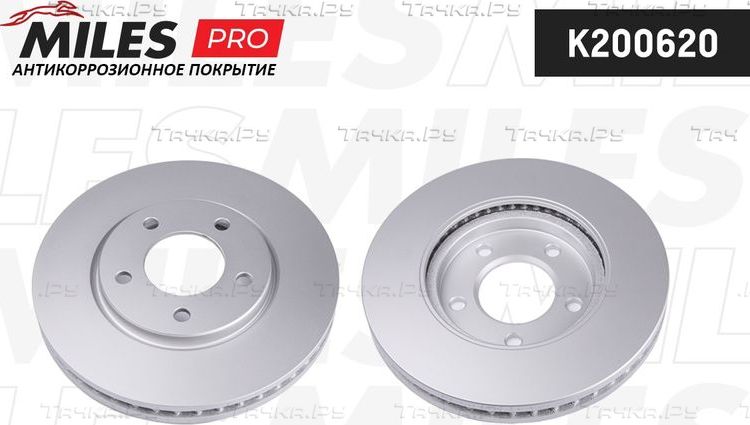 Тормозной диск Miles передний для Chrysler Voyager IV 2000-2008. Артикул K200620