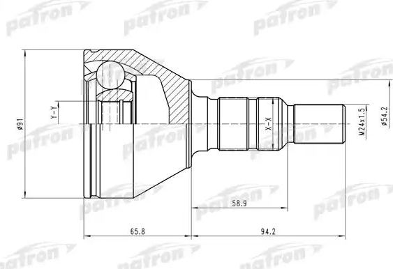 Шрус наружный (граната) Patron для Saab 9-3 II 2004-2015. Артикул PCV1506
