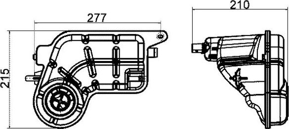 Расширительный бачок Mahle (полимерный материал). Артикул CRT 20 000S