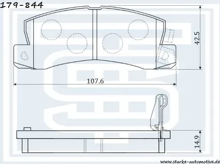 колодки тормозные (Starke). Артикул 179844