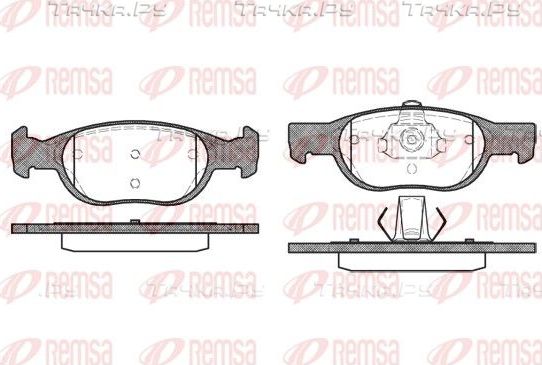 Тормозные колодки Remsa передние для Fiat Punto I 1993-2000. Артикул 0588.10