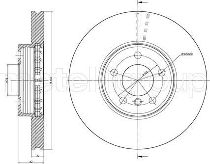 Тормозной диск Trusting передний для BMW X3 I (E83) 2006-2011. Артикул DF959