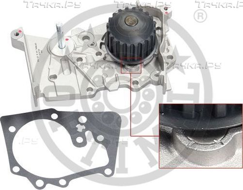 Помпа (водяной насос) Optimal для Dacia Sandero I 2009-2012. Артикул AQ-1575