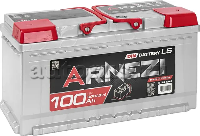 Аккумулятор Arnezi DIN SMF 100 А/ч обратный R(+) 353х175х190 L5 EN900 A Arnezi. Артикул E1091000