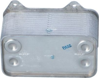 Радиатор масляный (маслоохладитель) для двигателя NRF (алюминий). Артикул 31195