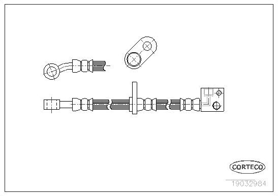 Тормозной шланг Corteco. Артикул 19032984