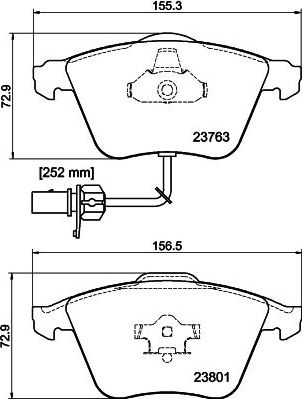 Тормозные колодки Mintex передние для Audi A6 III (C6) 2004-2011. Артикул MDB2648