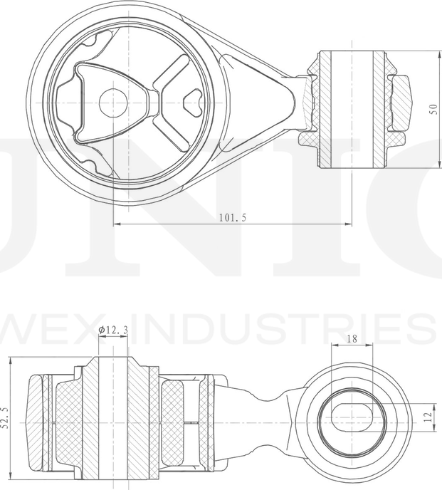Опора двигателя (Unio). Артикул RMP-15135