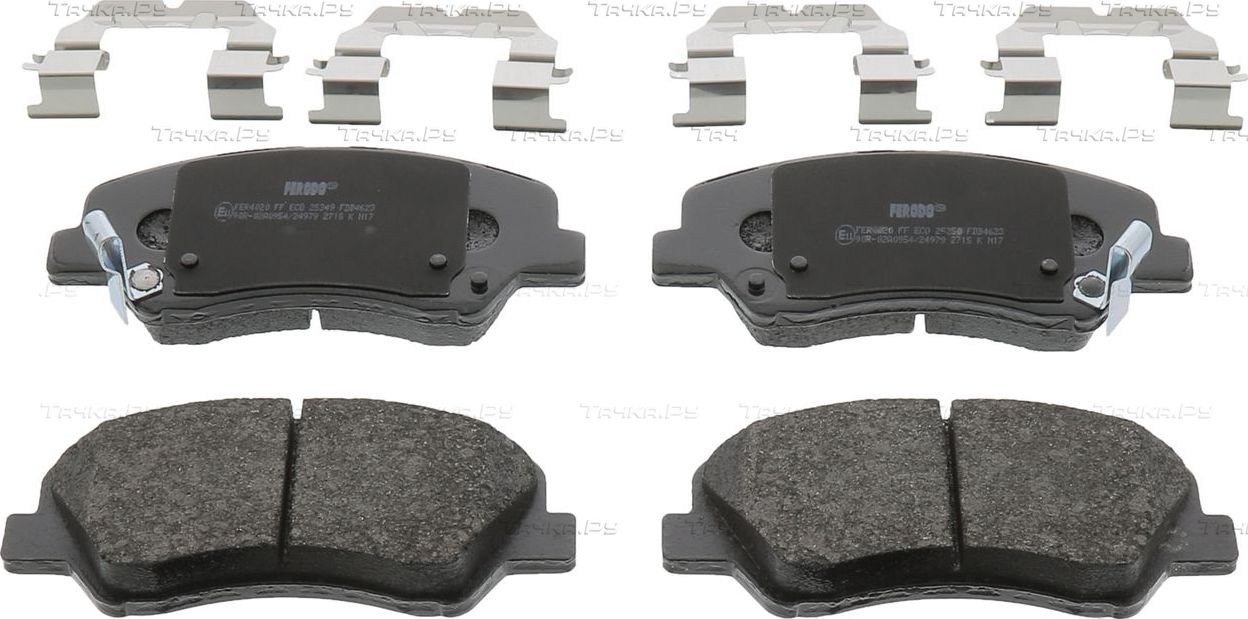 Тормозные колодки Ferodo Premier Eco Friction передние для Hyundai Elantra V (MD) 2010-2016. Артикул FDB4623