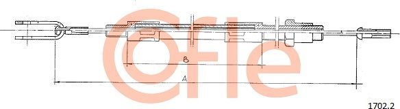 Трос сцепления Cofle. Артикул 1702.2