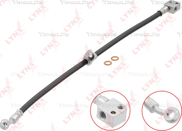Тормозной шланг LYNXauto для Honda Jazz I 2002-2008. Артикул BL-4062