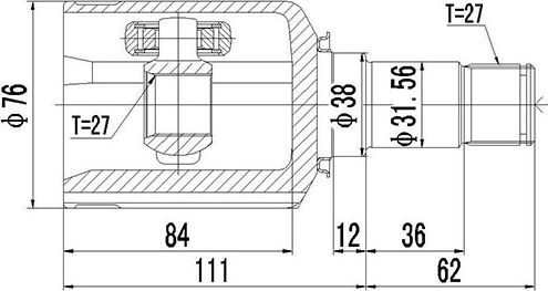 ШРУС внутренний (Zikmar). Артикул Z88955R