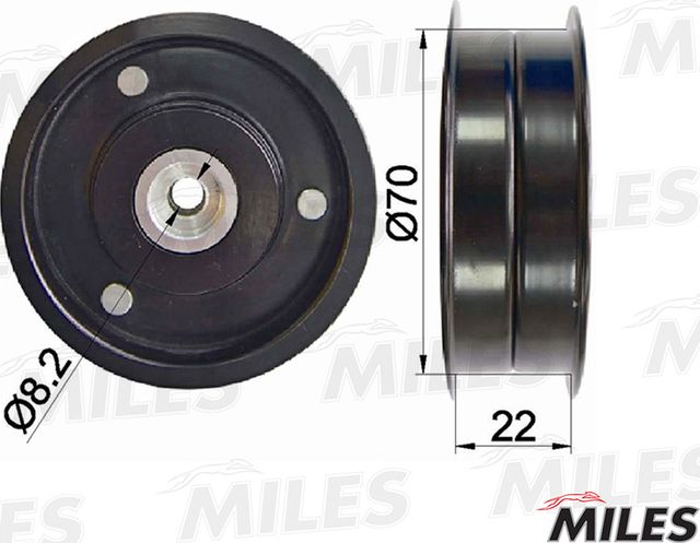 Направляющий (ведущий) ролик приводного поликлинового ремня Miles. Артикул AG03031