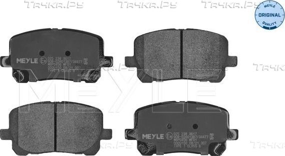 Тормозные колодки Meyle Original. Артикул 025 238 3617