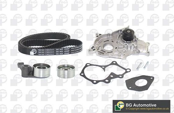 Помпа (водяной насос) с комплектом ремня ГРМ BGA. Артикул TB9100CPK