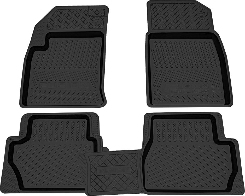 Коврики Rezkon резиновые для салона Ford Fusion 2002-2012. Артикул 1016015100
