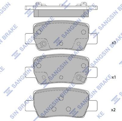 Тормозные колодки Sangsin Hi-Q. Артикул SP4462
