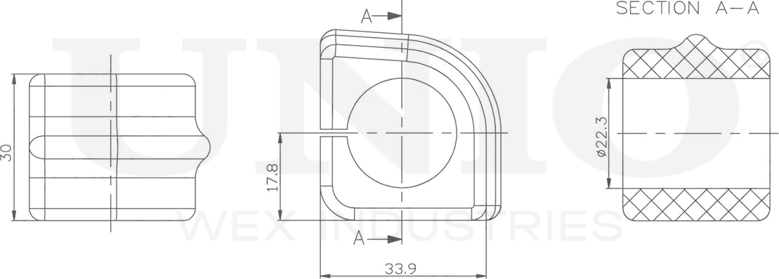 Втулка стабилизатора (Unio). Артикул RMP-10029