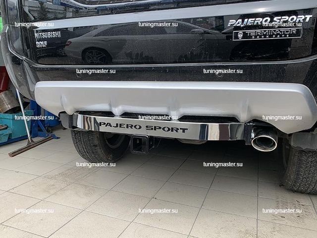 Фаркоп Baltex для Mitsubishi Pajero Sport III до рестайлинга 2016-2020 с нержавеющей накладкой. Быстросъемный крюк. Артикул 149327