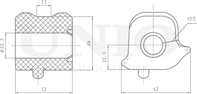 Втулка стабилизатора (Unio). Артикул RMP-10138