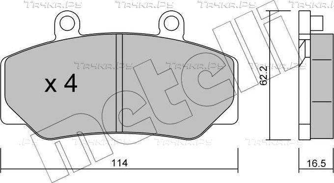 Тормозные колодки Metelli передние для Volvo 960 I 1990-1996. Артикул 22-0075-0