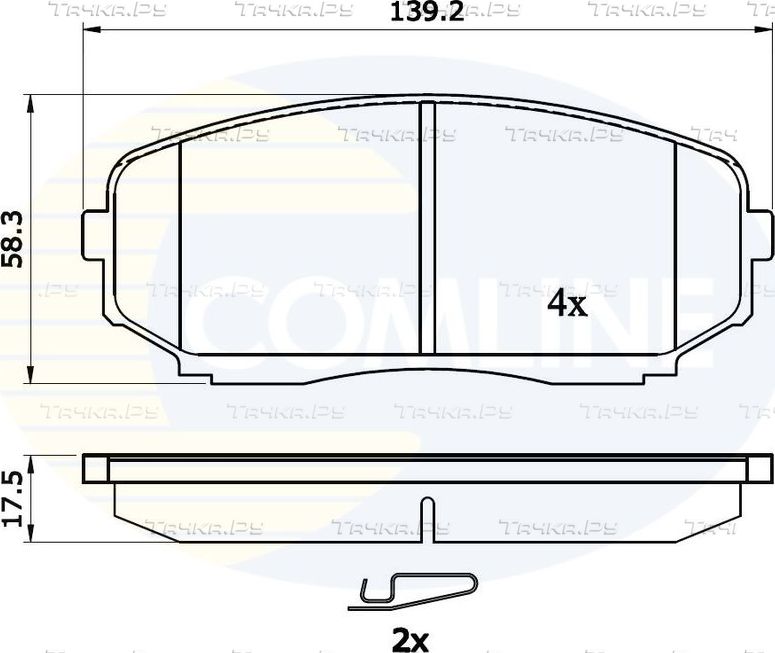 Тормозные колодки Comline Comline передние для Mazda CX-9 II 2016-2026. Артикул CBP31724