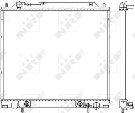 Радиатор охлаждения двигателя NRF для Mitsubishi L400 1995-2005. Артикул 55343