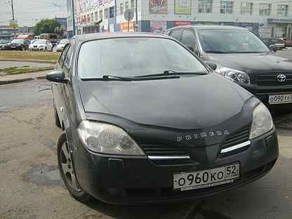 Дефлектор VT52 (длинный) для капота Nissan Primera P12 2001-2008. Артикул NS10VT