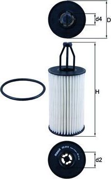 Масляный фильтр Mahle. Артикул OX 814D