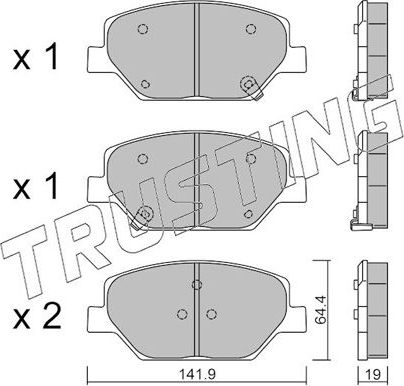 Тормозные колодки Trusting. Артикул 1178.0