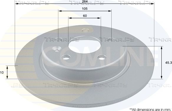 Тормозной диск Comline COATED. Артикул ADC1166
