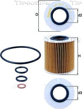 Масляный фильтр Mahle-Knecht для BMW 5 V (E60/E61) 2007-2010. Артикул OX 166/1D